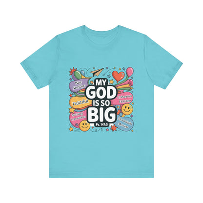 Colorful Faith-Inspired Unisex Tee, Inspirational T-Shirt for Church, Religious Gift, Everyday Wear, Fun Graphic Tee, Christian Apparel