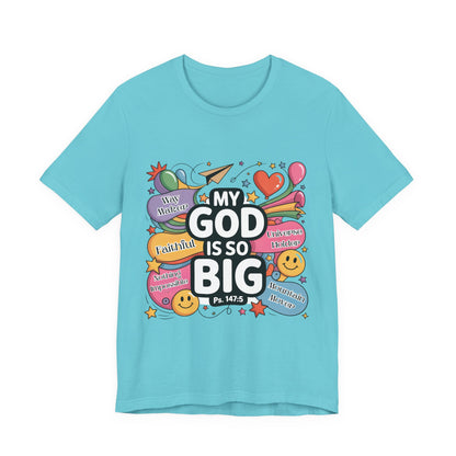 Colorful Faith-Inspired Unisex Tee, Inspirational T-Shirt for Church, Religious Gift, Everyday Wear, Fun Graphic Tee, Christian Apparel