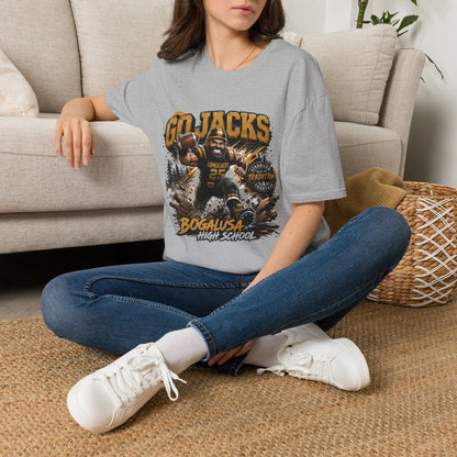 Go Jacks Football T-Shirt — Bogalusa High School Lumberjacks Fan Tee