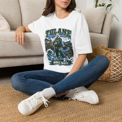 Tulane Green Wave T-Shirt – Collegiate Mascot 'Roll Wave' Fan Tee