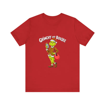 Grinch-Inspired Unisex Jersey Tee, Holiday T-Shirt, Christmas Gift, Fun Graphic Tee, Festive Apparel, Grinch Lover Merch