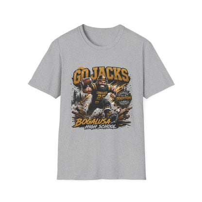 Go Jacks Football T-Shirt — Bogalusa High School Lumberjacks Fan Tee