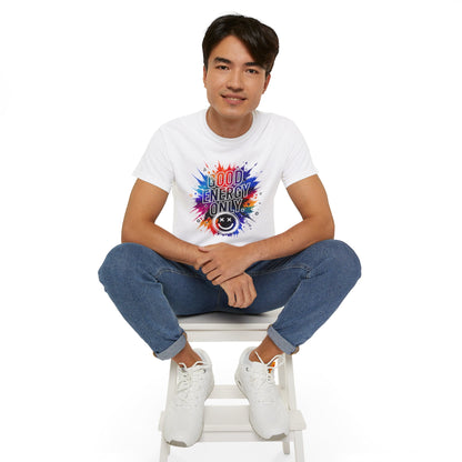 Good Energy Only T-Shirt — Colorful Splash Graphic Tee