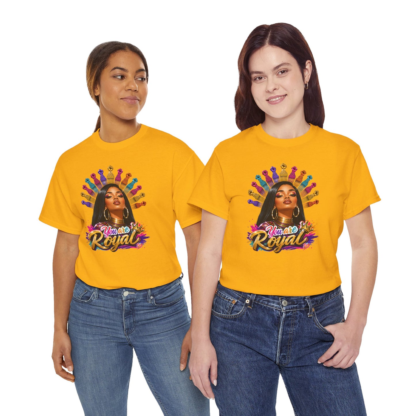 You Are Royal Graphic Tee — Empowering Black Queen Portrait T‑Shirt