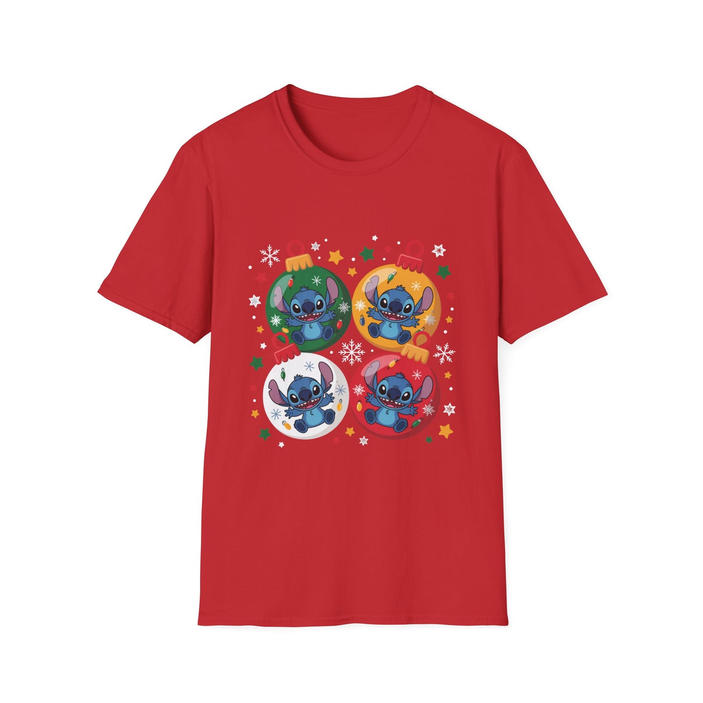 Stitch Holiday Unisex T-Shirt - Cute Stitch Tee, Layered Christmas Shirt, Holiday Gift, Disney Inspired Apparel, Fun Casual Wear
