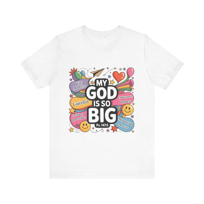 Colorful Faith-Inspired Unisex Tee, Inspirational T-Shirt for Church, Religious Gift, Everyday Wear, Fun Graphic Tee, Christian Apparel