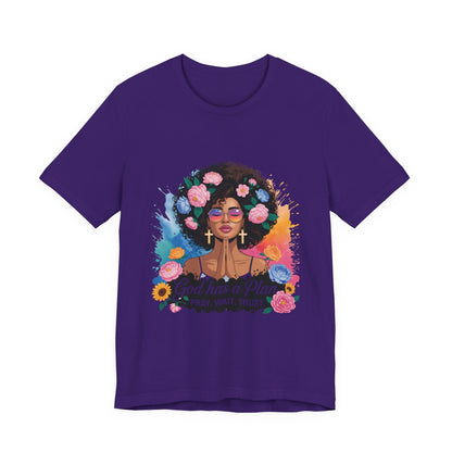 Inspirational Floral Prayer Tee | God has a Plan Shirt, Motivational T-Shirt, Faith-Based Apparel, Gift for Her, Christian Sweatshirt