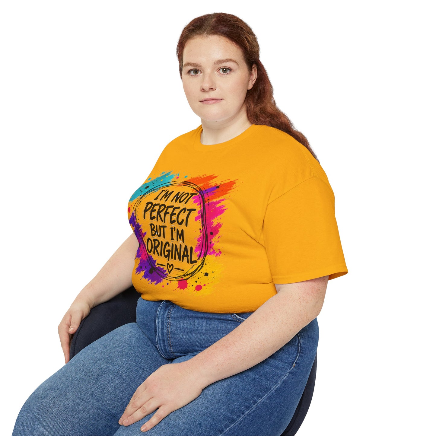 I'm Not Perfect But I'm Original Tee — Colorful Inspirational Cotton T-Shirt