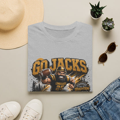 Go Jacks Football T-Shirt — Bogalusa High School Lumberjacks Fan Tee