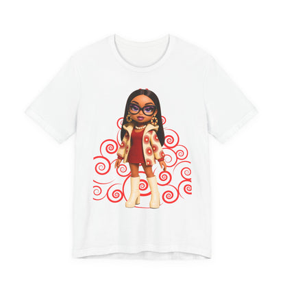 Chic Cartoon Graphic Tee, Cool Casual Shirt, Trendy Gift for Her, Fun Everyday Wear, Perfect for Birthdays or Holidays