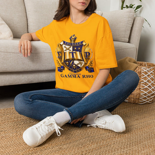 Gamma Rho Crest T-Shirt — Founded Shield Sorority Tee
