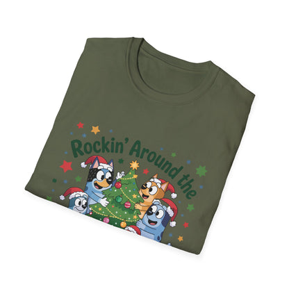 Rockin' Around the Christmas Tree T-Shirt, Holiday Tee, Christmas Gift, Family Matching Outfit, Seasonal Wear, Festive Apparel