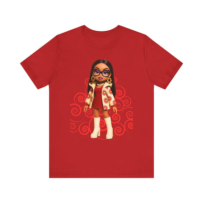 Chic Cartoon Graphic Tee, Cool Casual Shirt, Trendy Gift for Her, Fun Everyday Wear, Perfect for Birthdays or Holidays