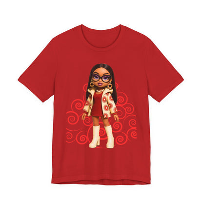 Chic Cartoon Graphic Tee, Cool Casual Shirt, Trendy Gift for Her, Fun Everyday Wear, Perfect for Birthdays or Holidays