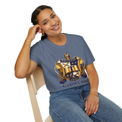 Gamma Rho Crest T-Shirt — Founded Shield Sorority Tee