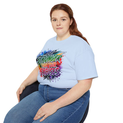 Be Stronger Than Your Excuses T-Shirt — Motivational Gym Tee