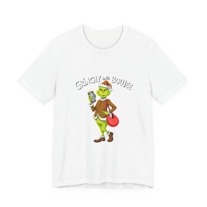 Grinch-Inspired Unisex Jersey Tee, Holiday T-Shirt, Christmas Gift, Fun Graphic Tee, Festive Apparel, Grinch Lover Merch