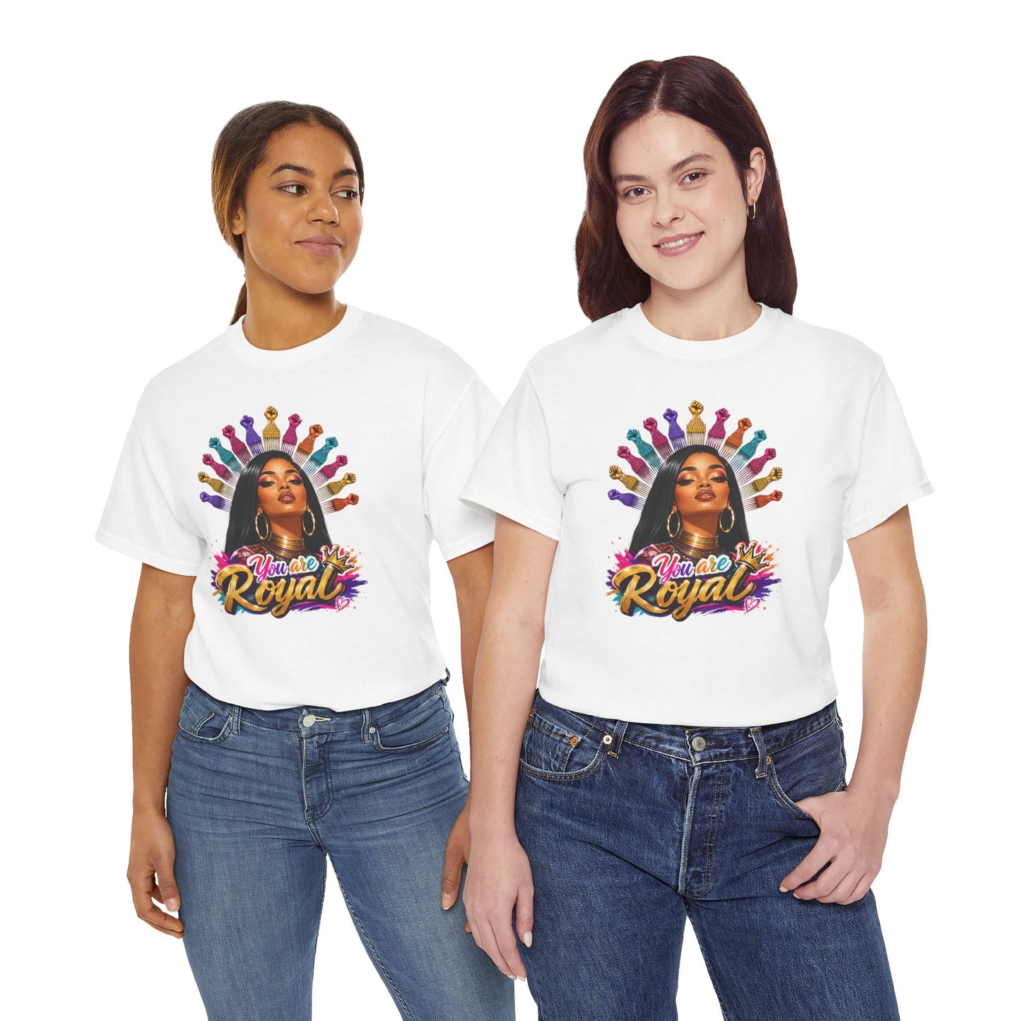 You Are Royal Graphic Tee — Empowering Black Queen Portrait T‑Shirt