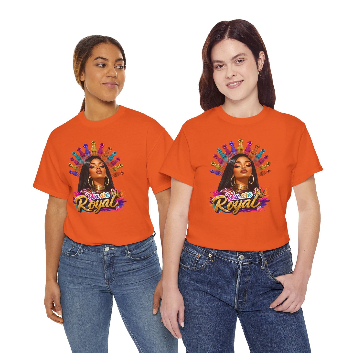 You Are Royal Graphic Tee — Empowering Black Queen Portrait T‑Shirt