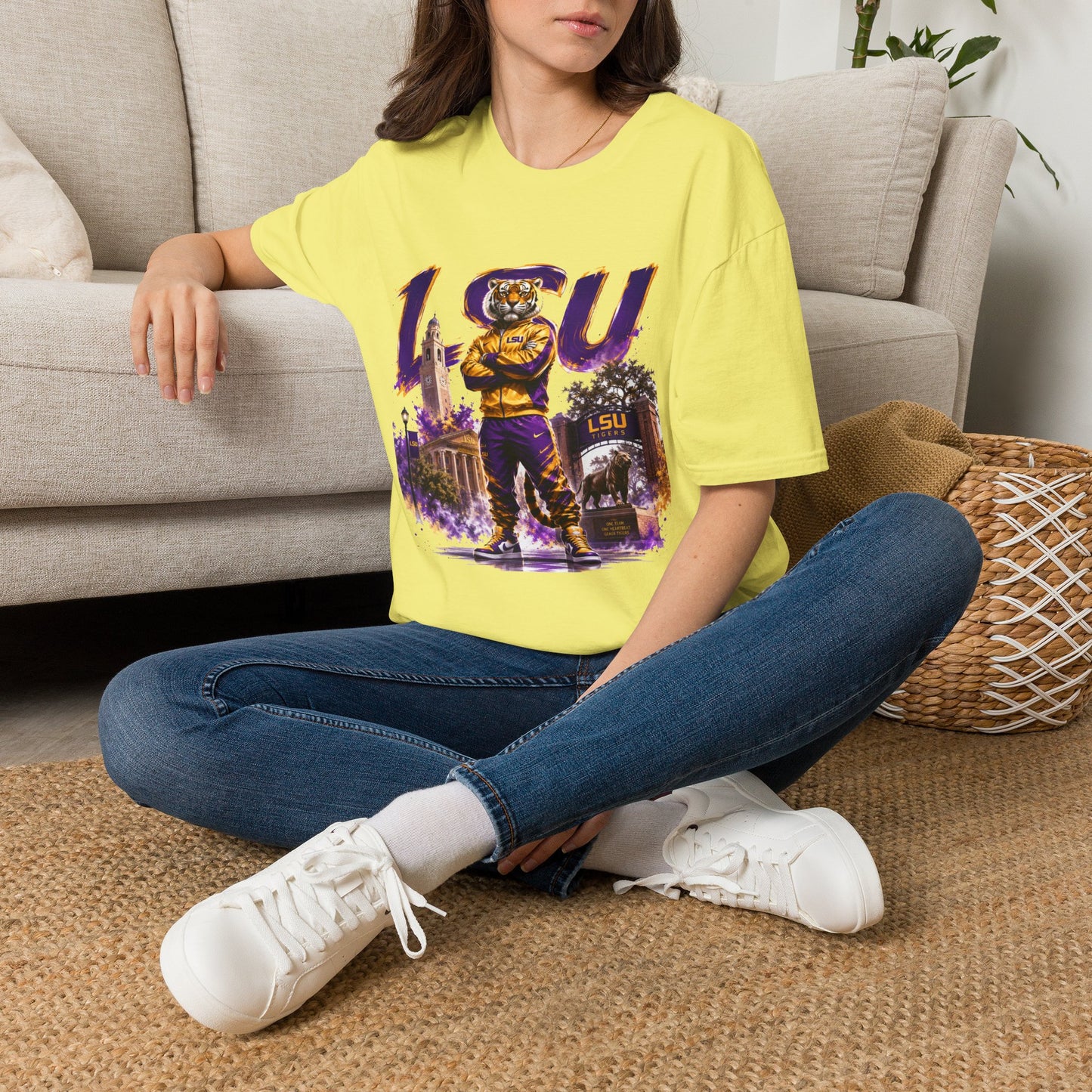 LSU Tiger Mascot T-Shirt – College Football Game Day Tee