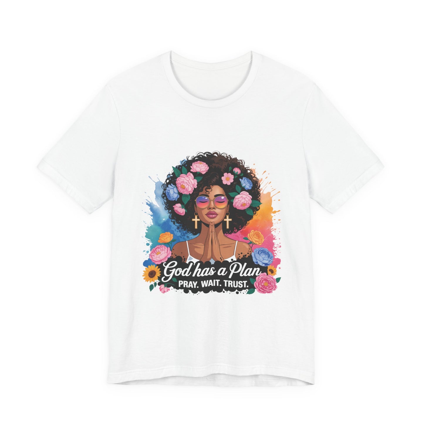 Inspirational Floral Prayer Tee | God has a Plan Shirt, Motivational T-Shirt, Faith-Based Apparel, Gift for Her, Christian Sweatshirt