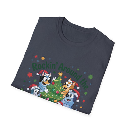 Rockin' Around the Christmas Tree T-Shirt, Holiday Tee, Christmas Gift, Family Matching Outfit, Seasonal Wear, Festive Apparel