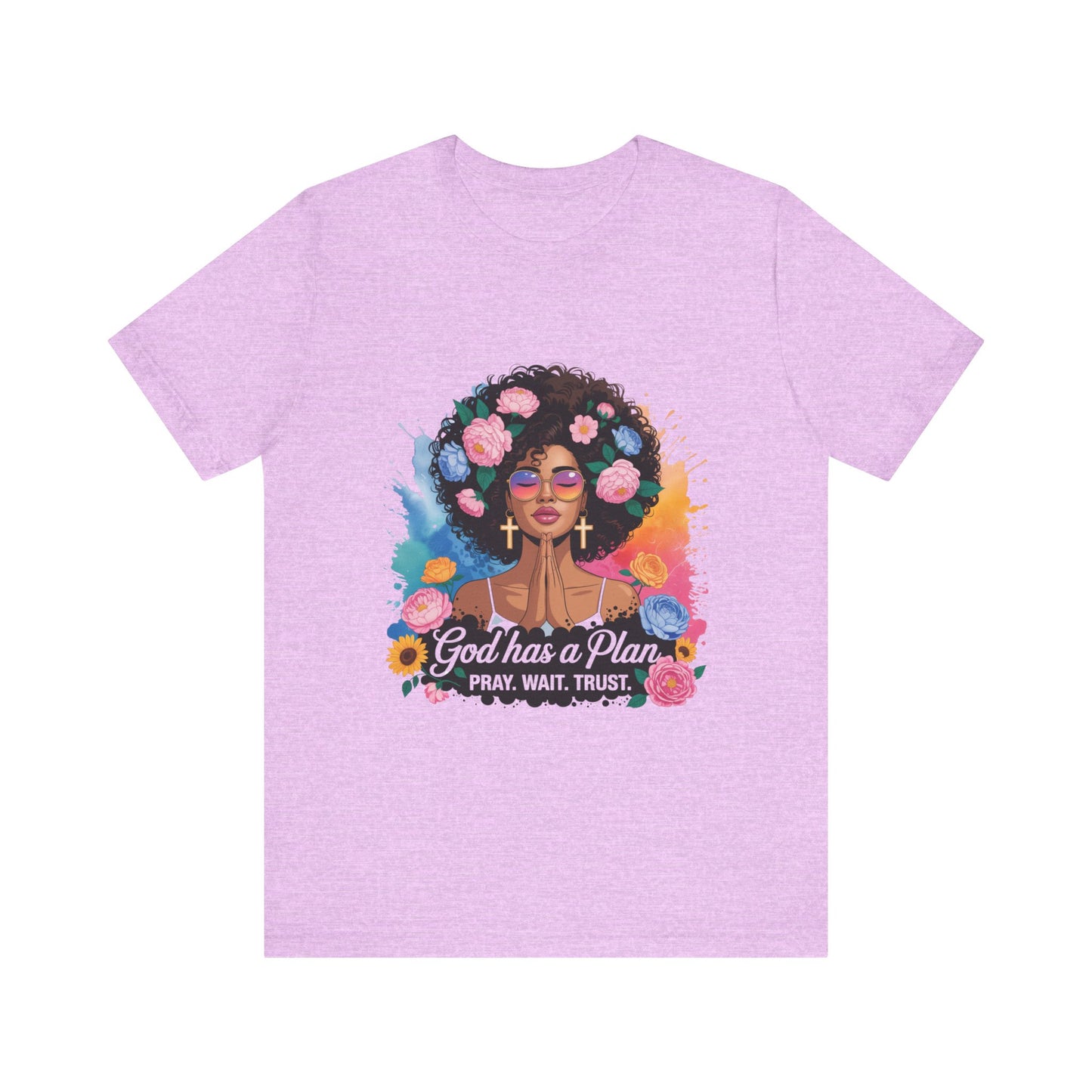 Inspirational Floral Prayer Tee | God has a Plan Shirt, Motivational T-Shirt, Faith-Based Apparel, Gift for Her, Christian Sweatshirt