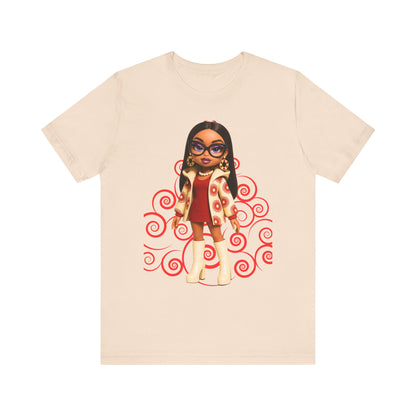 Chic Cartoon Graphic Tee, Cool Casual Shirt, Trendy Gift for Her, Fun Everyday Wear, Perfect for Birthdays or Holidays