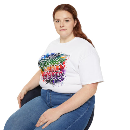 Be Stronger Than Your Excuses T-Shirt — Motivational Gym Tee