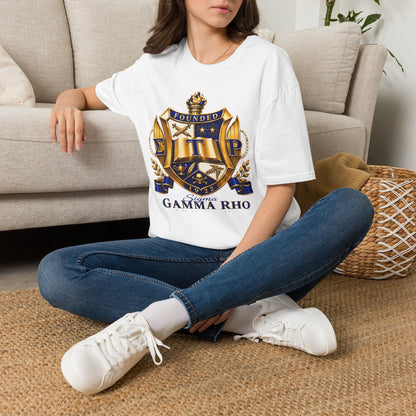 Gamma Rho Crest T-Shirt — Founded Shield Sorority Tee