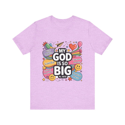 Colorful Faith-Inspired Unisex Tee, Inspirational T-Shirt for Church, Religious Gift, Everyday Wear, Fun Graphic Tee, Christian Apparel
