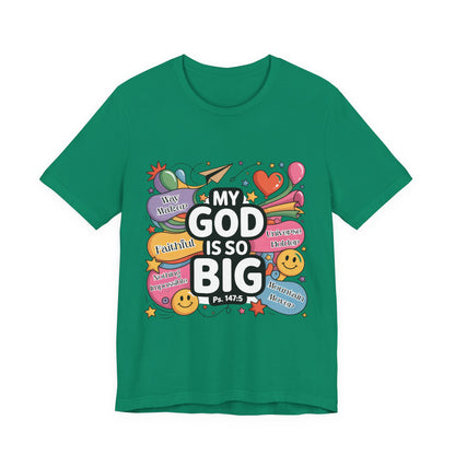 Colorful Faith-Inspired Unisex Tee, Inspirational T-Shirt for Church, Religious Gift, Everyday Wear, Fun Graphic Tee, Christian Apparel