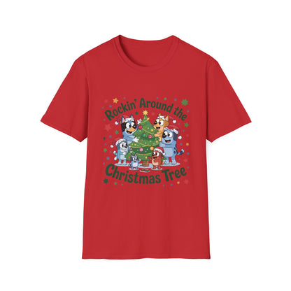 Rockin' Around the Christmas Tree T-Shirt, Holiday Tee, Christmas Gift, Family Matching Outfit, Seasonal Wear, Festive Apparel