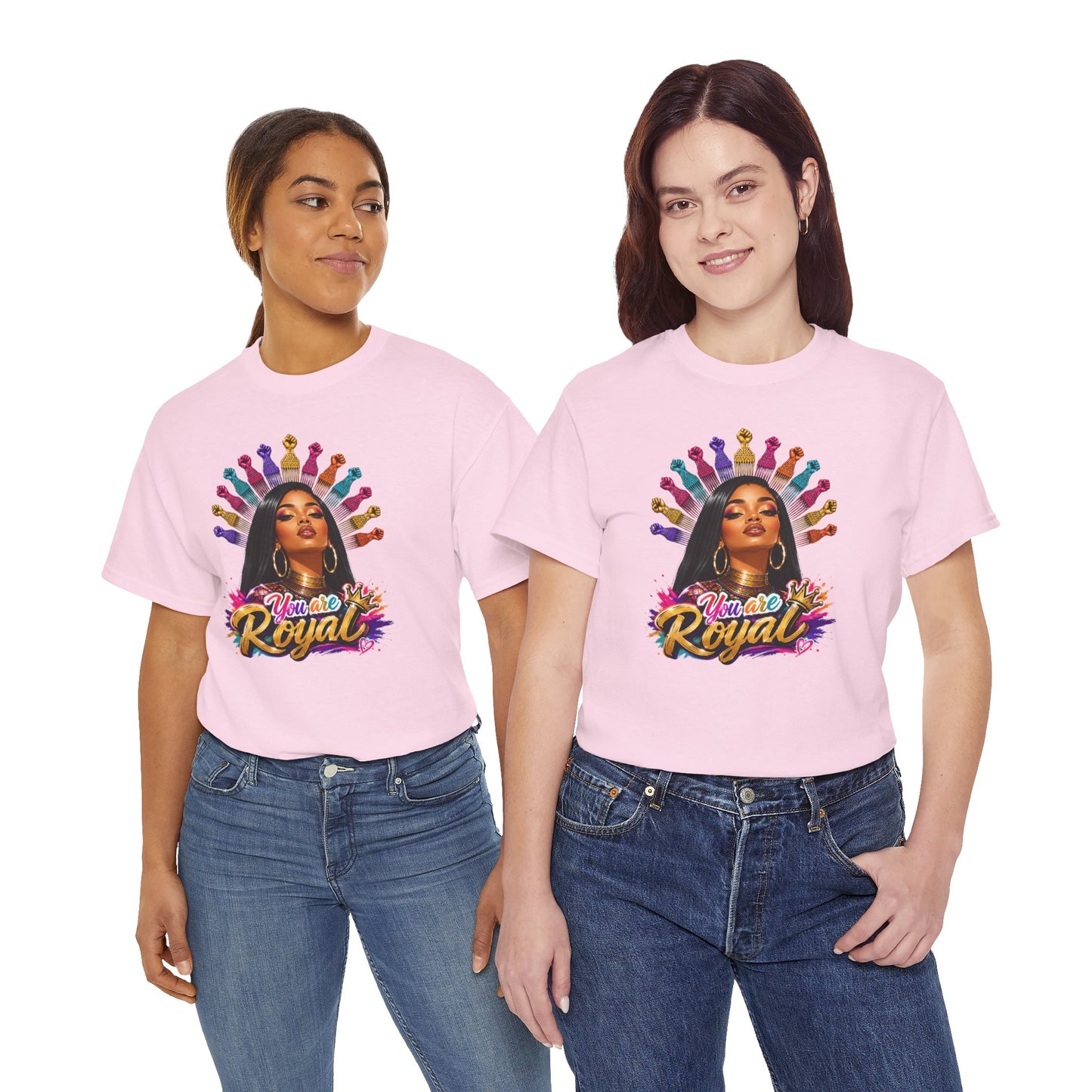 You Are Royal Graphic Tee — Empowering Black Queen Portrait T‑Shirt