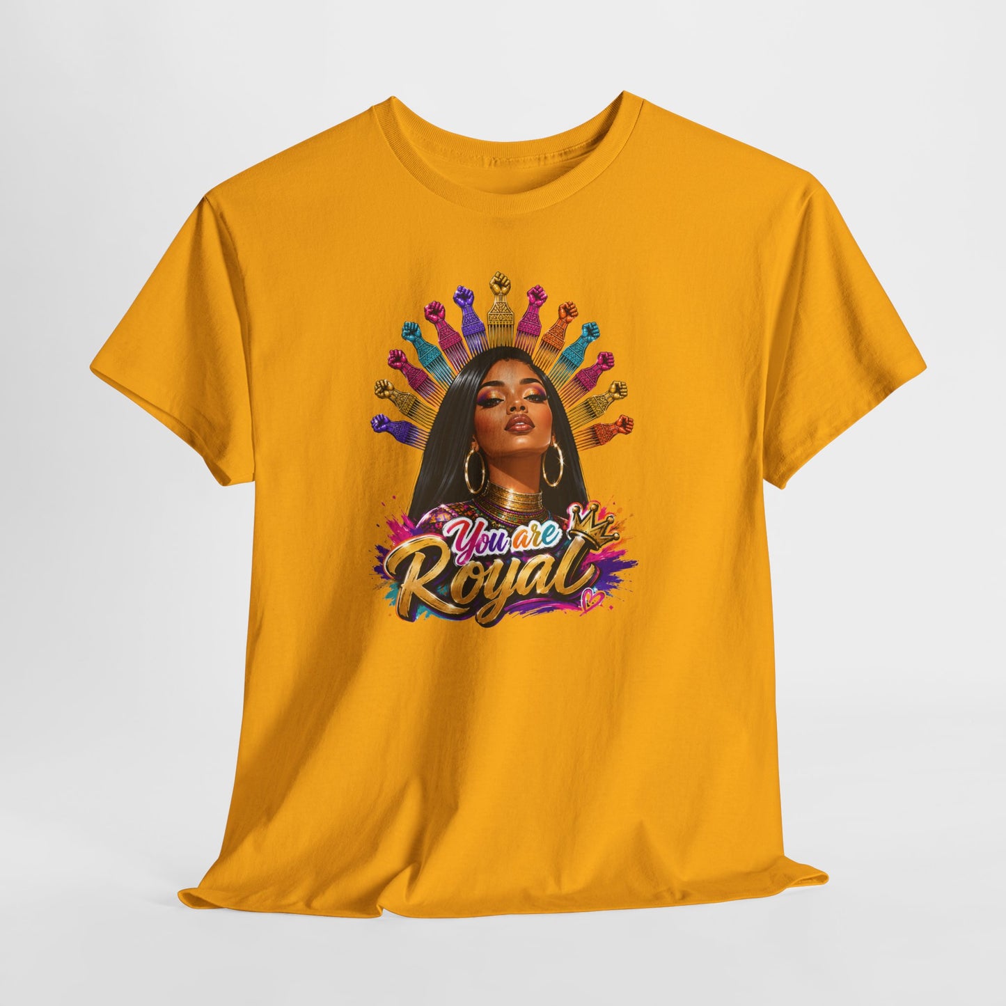 You Are Royal Graphic Tee — Empowering Black Queen Portrait T‑Shirt