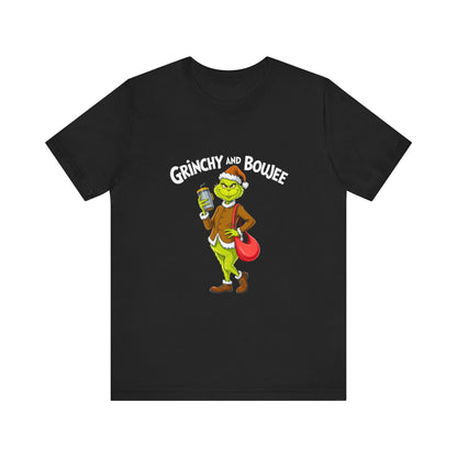 Grinch-Inspired Unisex Jersey Tee, Holiday T-Shirt, Christmas Gift, Fun Graphic Tee, Festive Apparel, Grinch Lover Merch