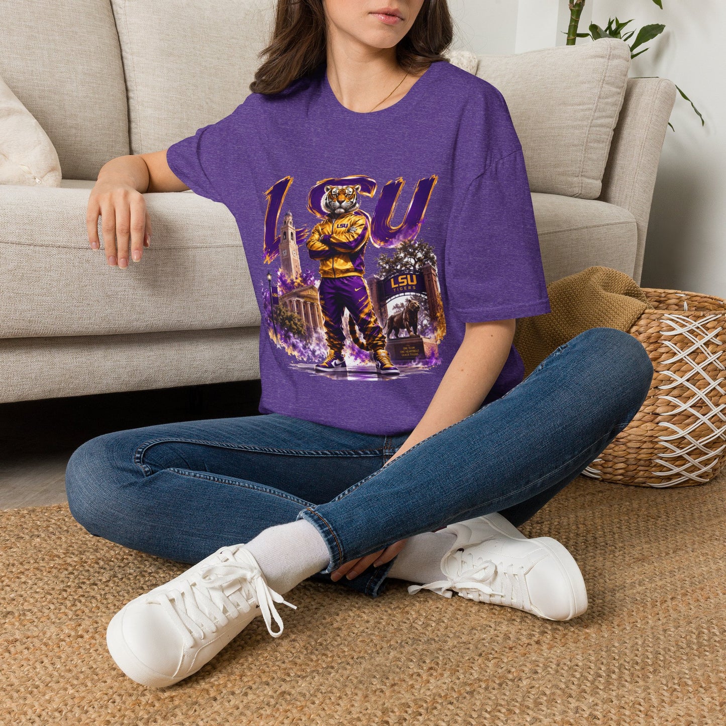 LSU Tiger Mascot T-Shirt – College Football Game Day Tee