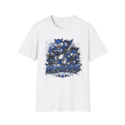 Varnado High School Wildcats Football Mascot T-Shirt