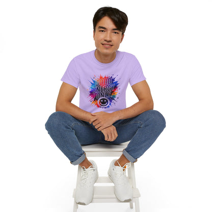 Good Energy Only T-Shirt — Colorful Splash Graphic Tee