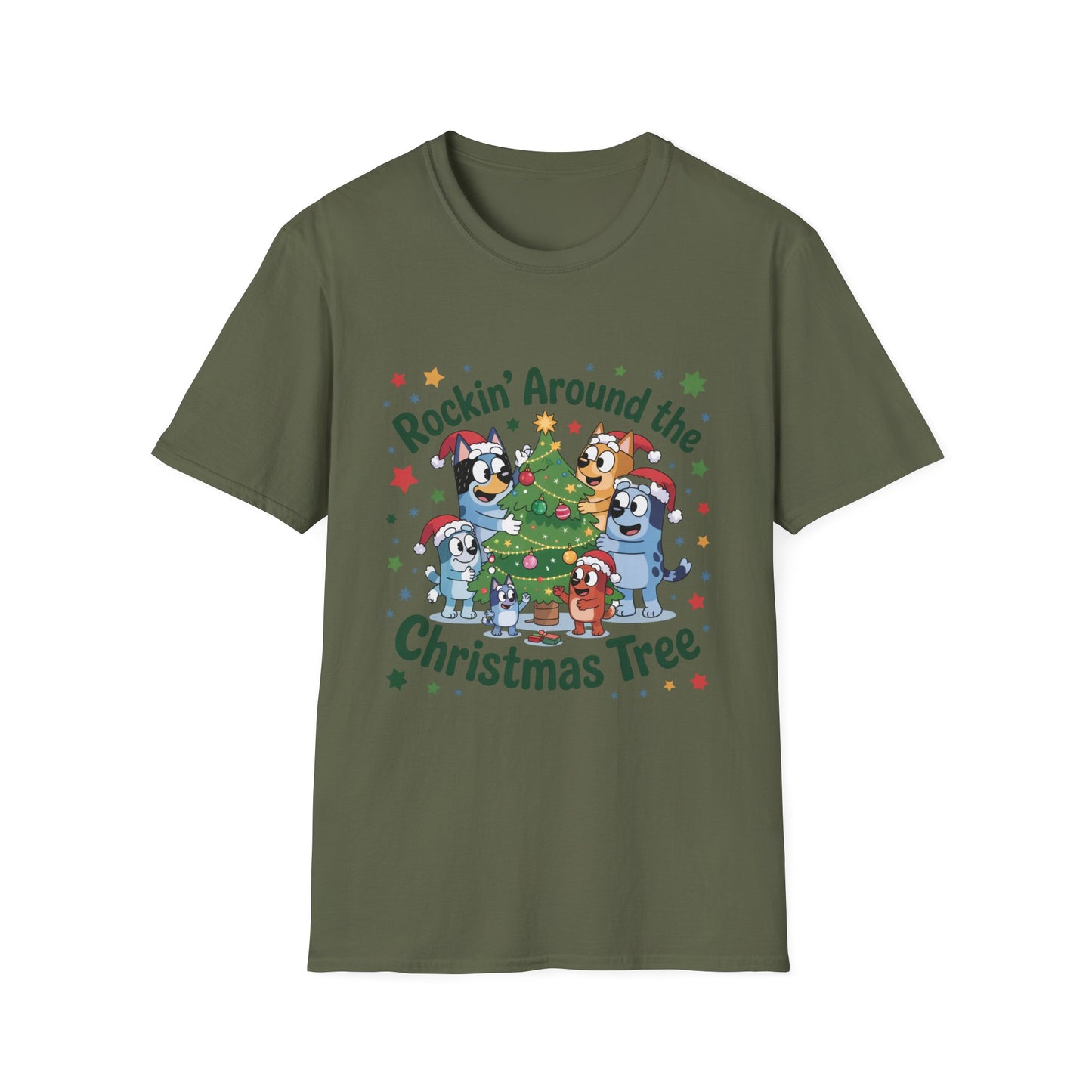 Rockin' Around the Christmas Tree T-Shirt, Holiday Tee, Christmas Gift, Family Matching Outfit, Seasonal Wear, Festive Apparel