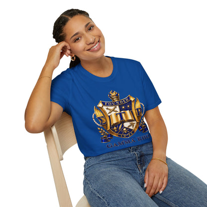 Gamma Rho Crest T-Shirt — Founded Shield Sorority Tee