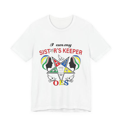 Sister's Keeper Tee - Unisex Jersey Short Sleeve T-Shirt, Family Reunion Gift, Sorority Apparel, Friendship Shirt, Meaningful Gift