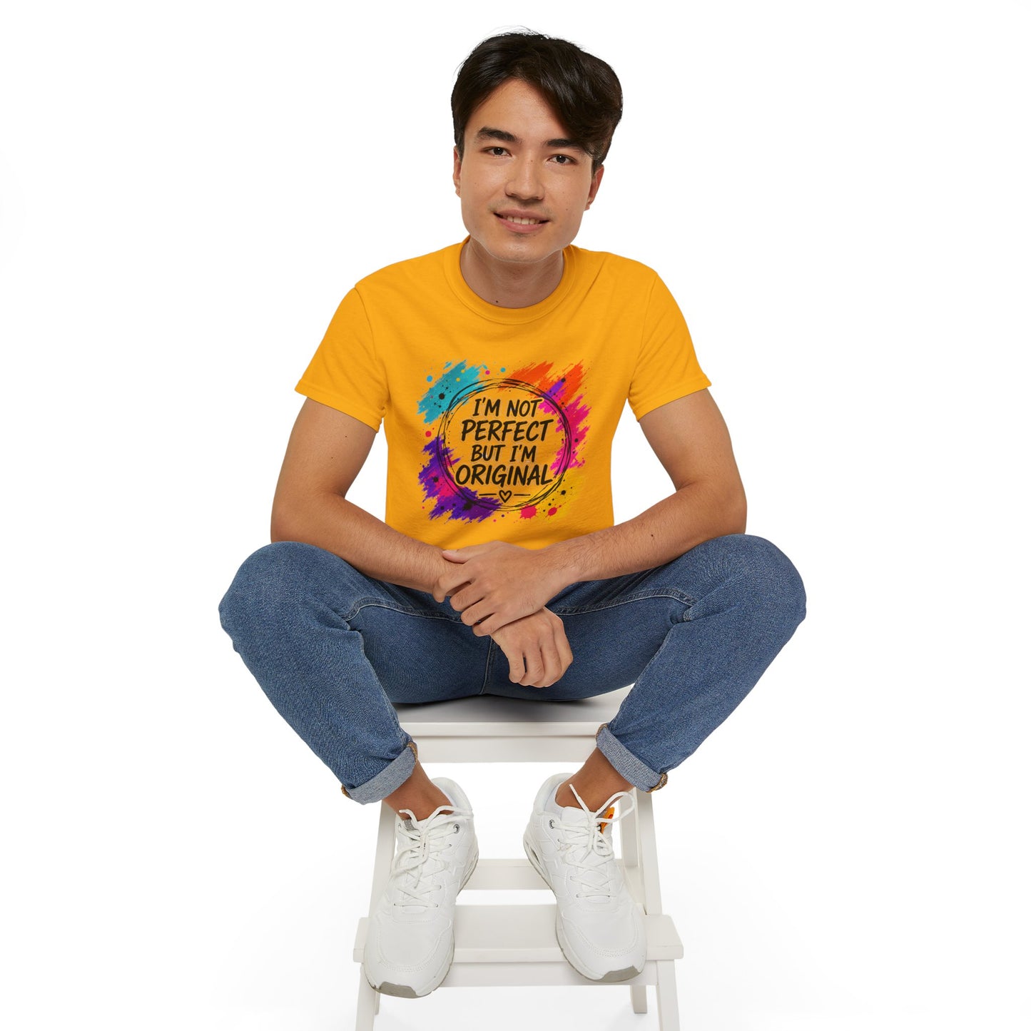 I'm Not Perfect But I'm Original Tee — Colorful Inspirational Cotton T-Shirt