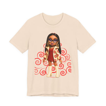 Chic Cartoon Graphic Tee, Cool Casual Shirt, Trendy Gift for Her, Fun Everyday Wear, Perfect for Birthdays or Holidays