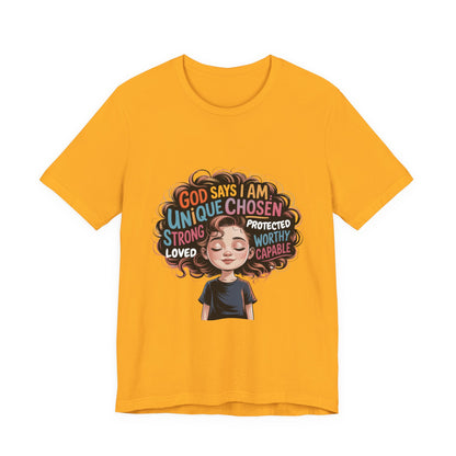 Empowering Message Tee, Unisex Jersey T-Shirt, Inspirational Clothing, Gifts for Teens, Self-Love Apparel, Motivational Wear