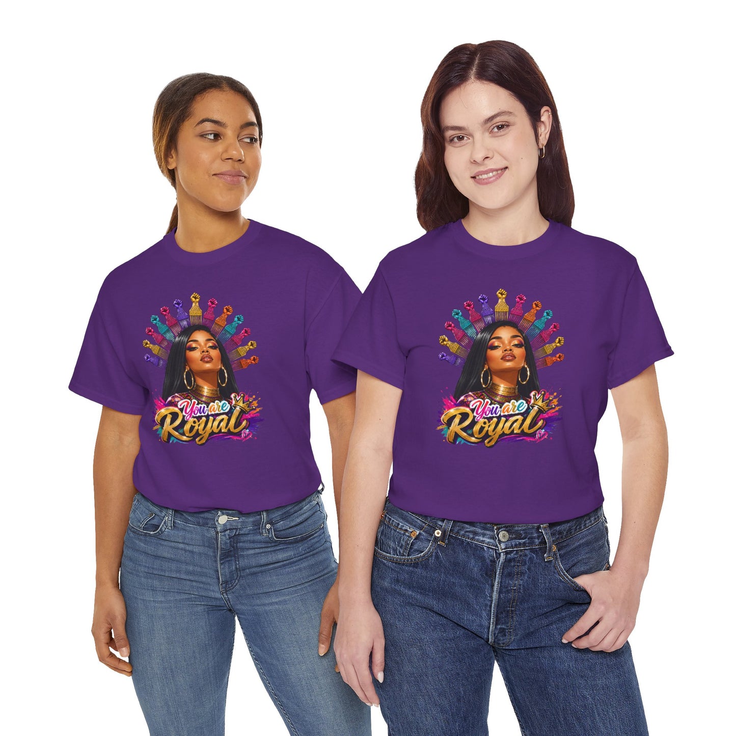 You Are Royal Graphic Tee — Empowering Black Queen Portrait T‑Shirt