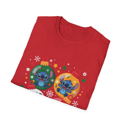 Stitch Holiday Unisex T-Shirt - Cute Stitch Tee, Layered Christmas Shirt, Holiday Gift, Disney Inspired Apparel, Fun Casual Wear