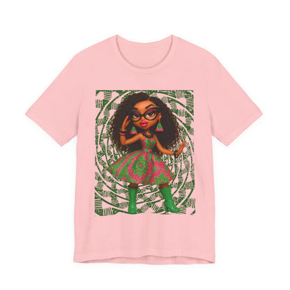 Stylish Short Sleeve Tee with Whimsical Design, Fashion T-Shirt, Casual Wear, Gift for Friends, Birthday Celebration