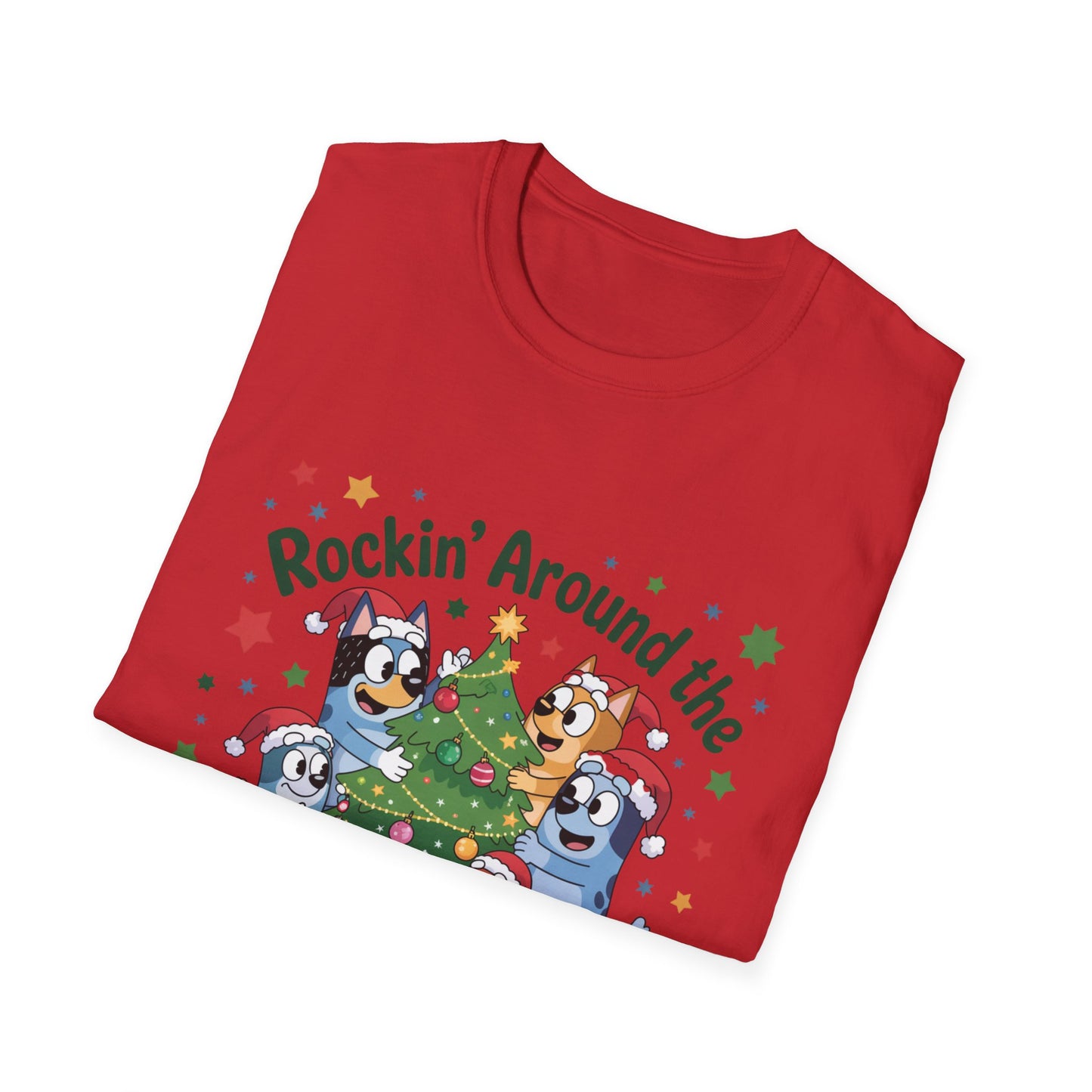 Rockin' Around the Christmas Tree T-Shirt, Holiday Tee, Christmas Gift, Family Matching Outfit, Seasonal Wear, Festive Apparel