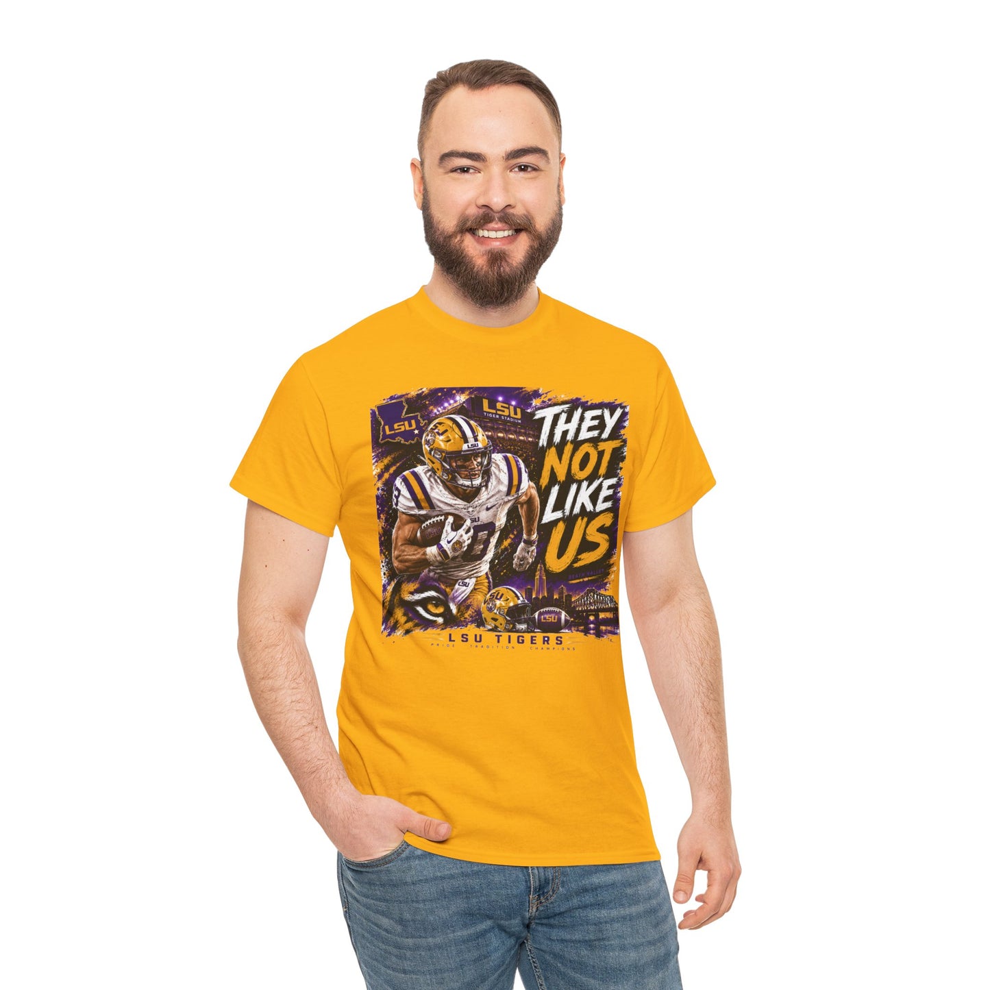 LSU Tigers "They Not Like Us" Football T-Shirt
